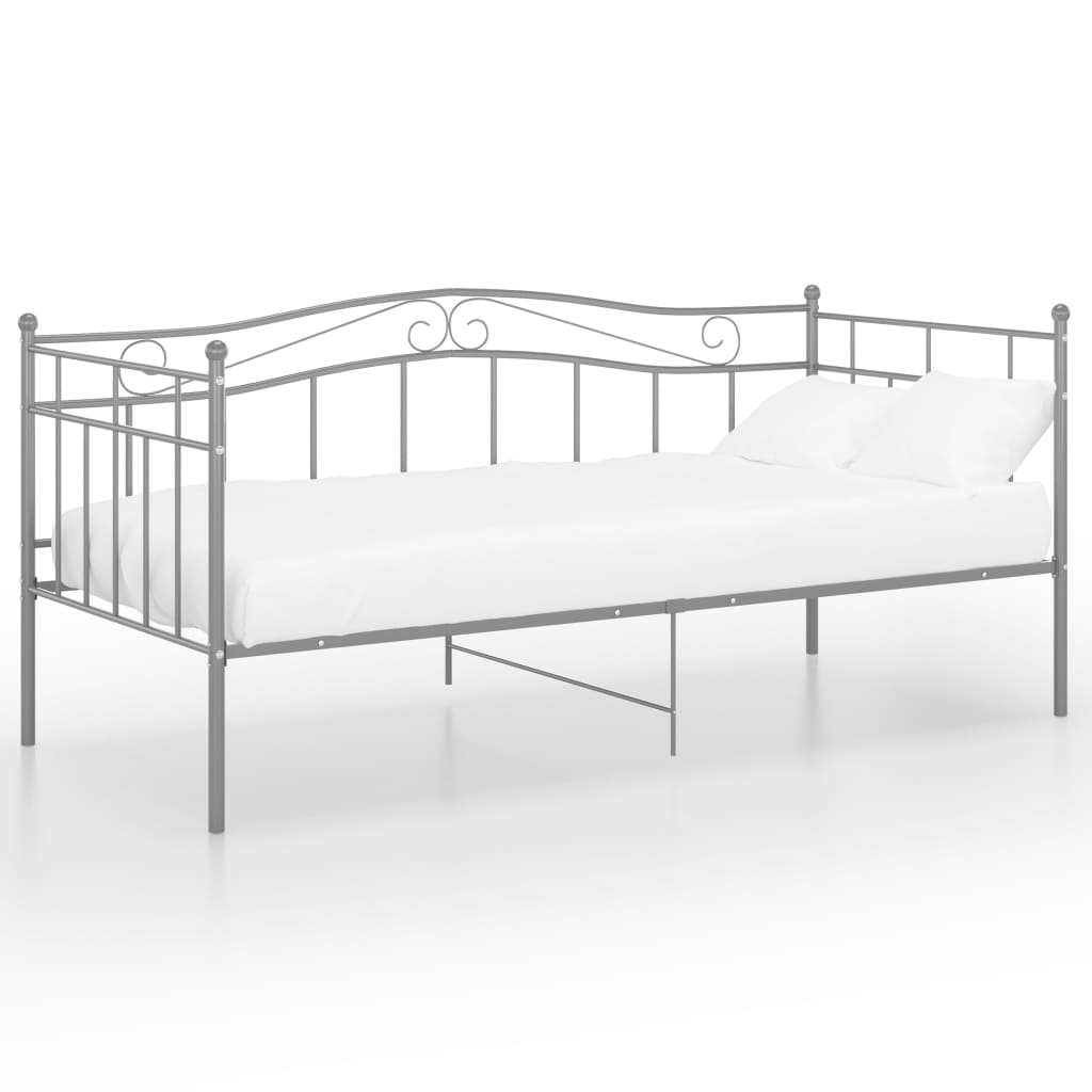 Sohvasängyn runko harmaa metalli 90x200 cm - Sisustajankoti.fi