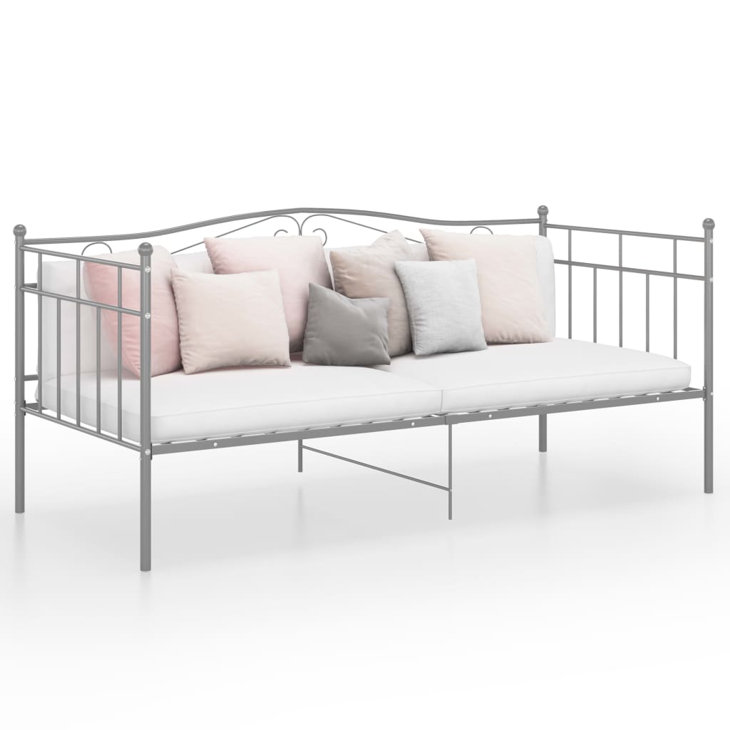 Sohvasängyn runko harmaa metalli 90x200 cm - Sisustajankoti.fi