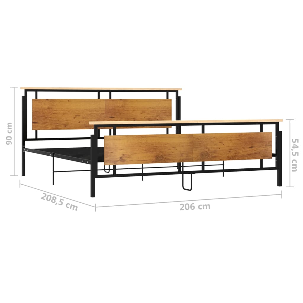 Sängynrunko metalli 200x200 cm - Sisustajankoti.fi