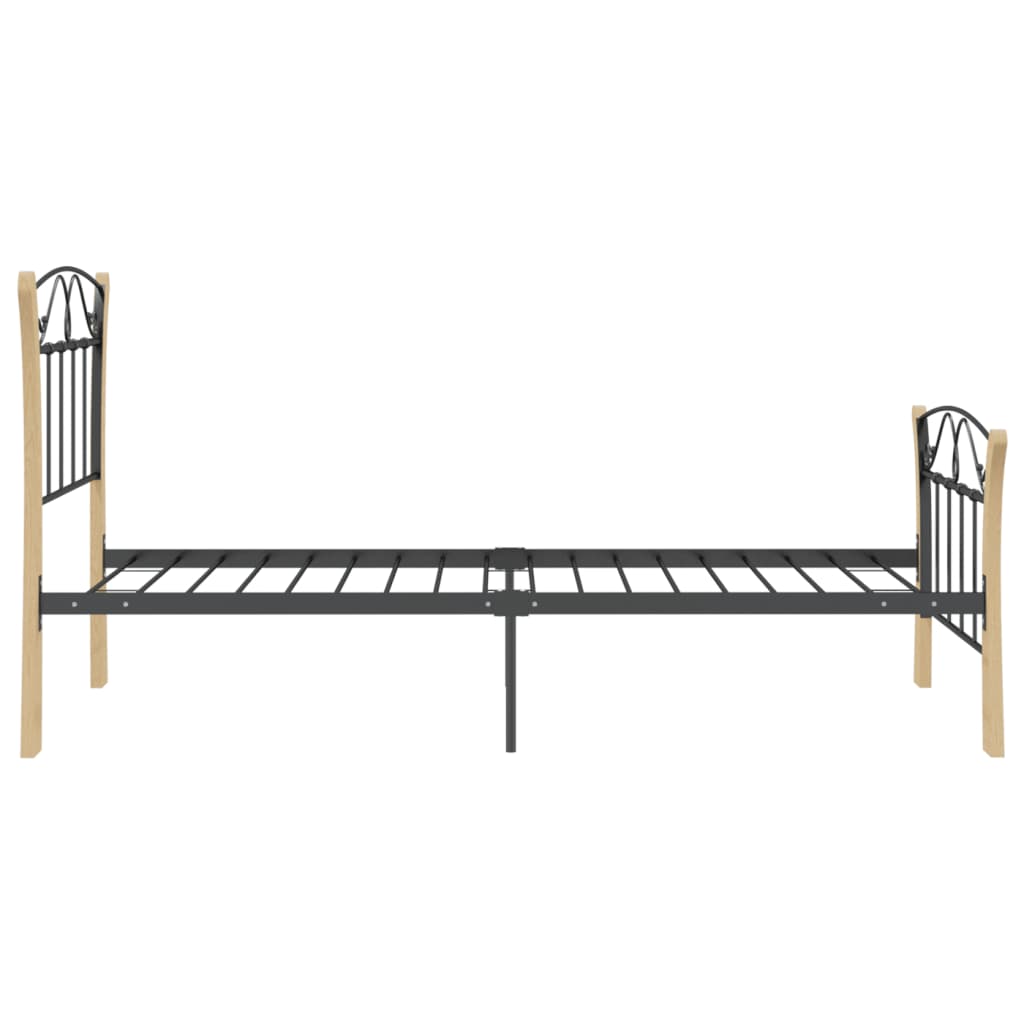 Sängynrunko musta metalli 90x200 cm - Sisustajankoti.fi