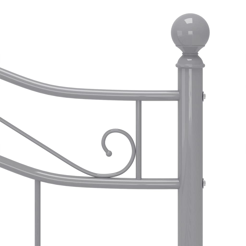 Sängynrunko harmaa metalli 120x200 cm - Sisustajankoti.fi