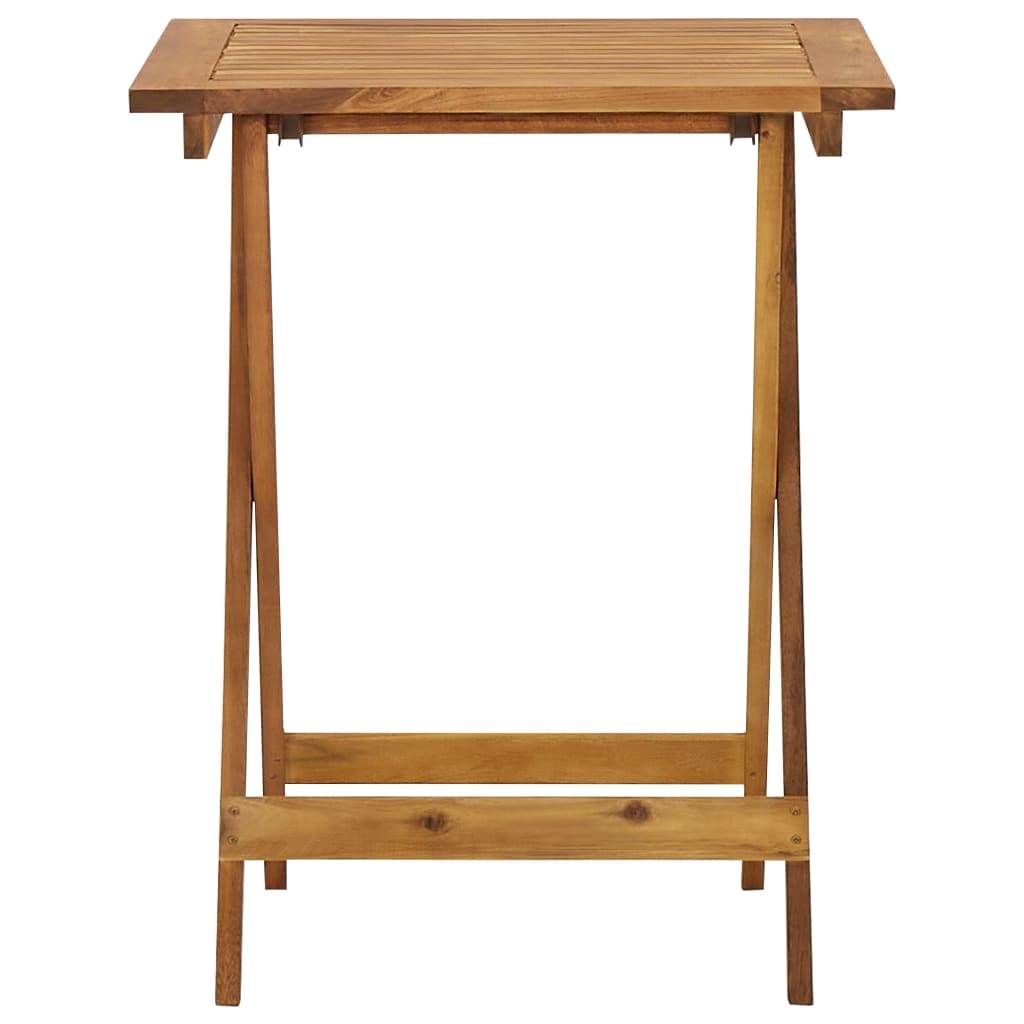 Kokoontaitettava puutarhapöytä 60x60x75 cm täysi akaasiapuu - Sisustajankoti.fi