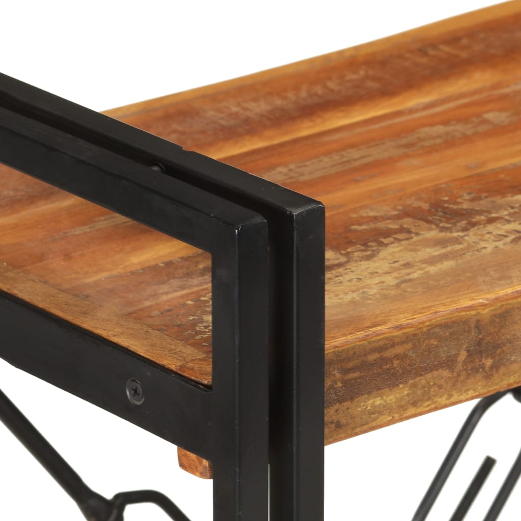3-tasoinen kirjahylly 60x30x80 cm täysi kierrätetty puu - Sisustajankoti.fi