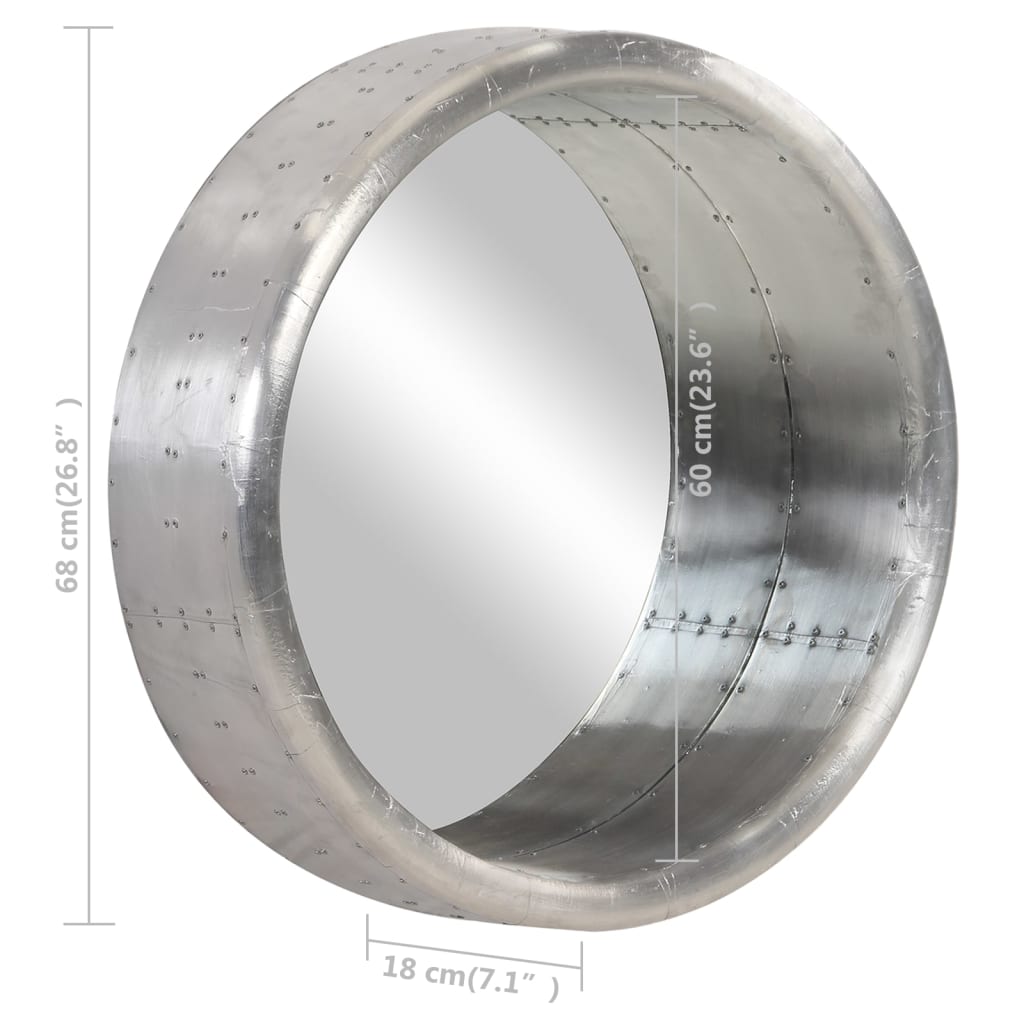 Lentokonemainen peili 68 cm metalli - Sisustajankoti.fi