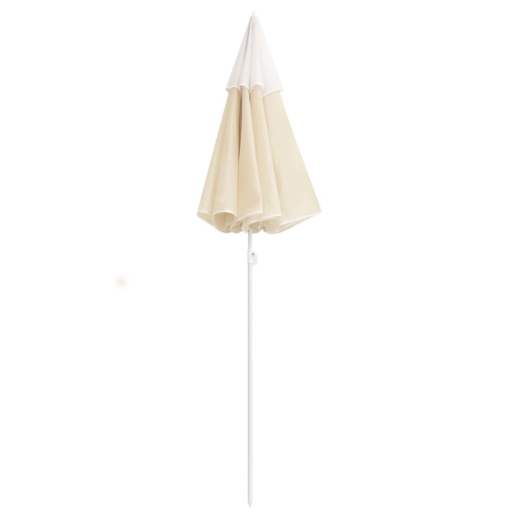 Aurinkovarjo terästanko hiekka 180 cm - Sisustajankoti.fi