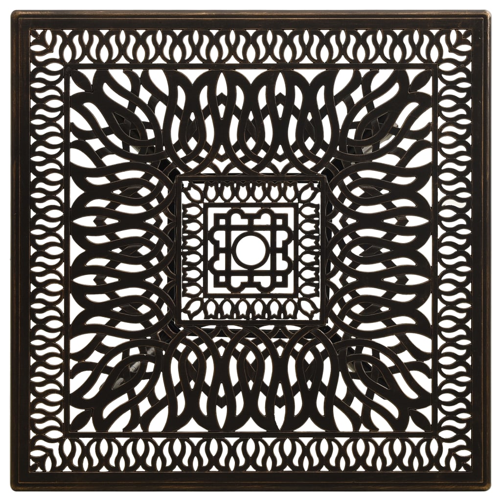 Puutarhapöytä pronssi 90x90x73 cm valualumiini - Sisustajankoti.fi