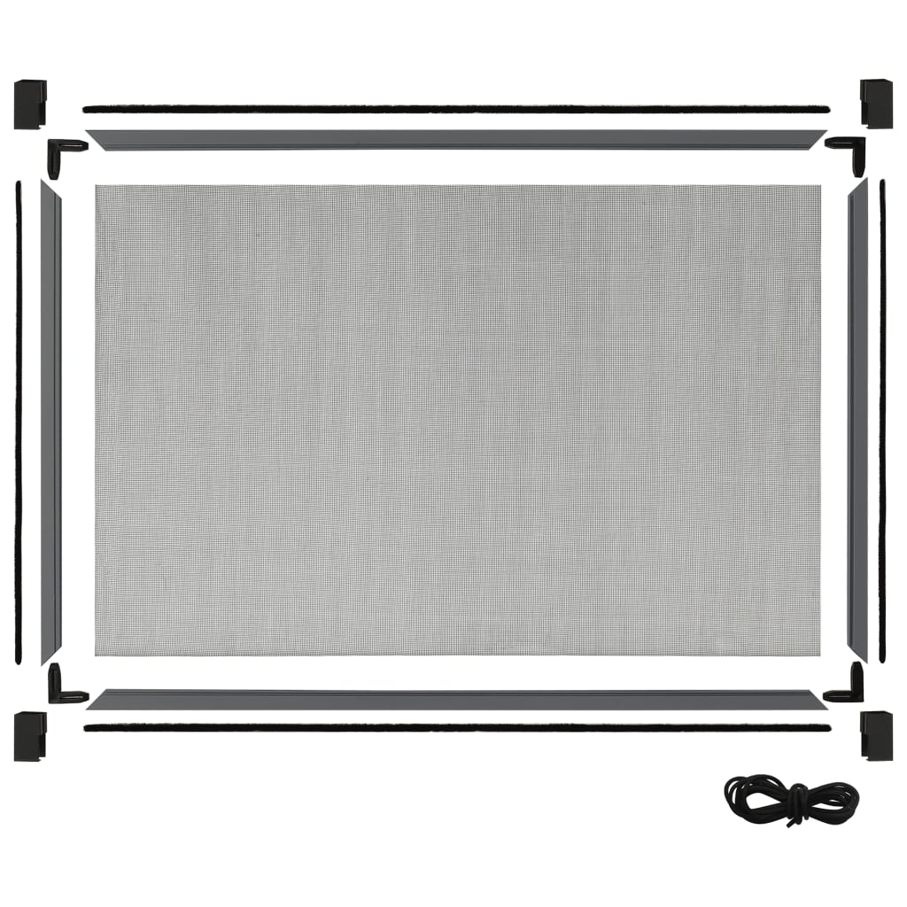 Jatkettava hyönteisverkko ikkunaan antrasiitti (100-193)x75 cm - Sisustajankoti.fi