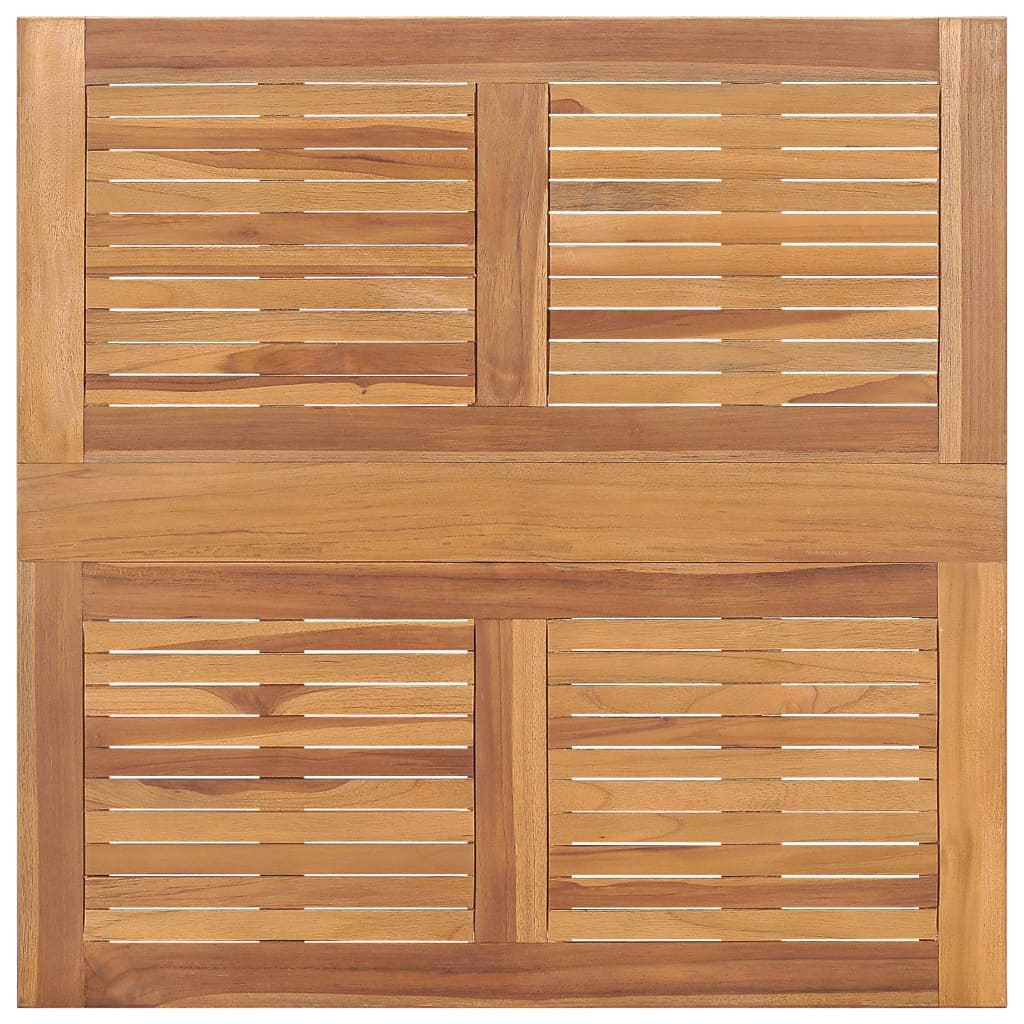 Kokoontaittuva puutarhan ruokapöytä 90x90x75 cm täysi tiikki - Sisustajankoti.fi