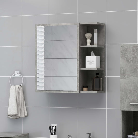 Kylpyhuoneen peilikaappi betoninharmaa 62,5x20,5x64cm - Sisustajankoti.fi