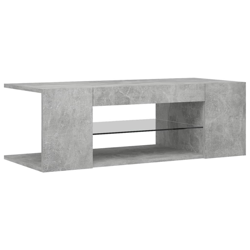 TV-taso LED-valoilla betoninharmaa 90x39x30 cm - Sisustajankoti.fi