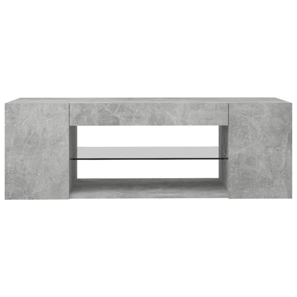 TV-taso LED-valoilla betoninharmaa 90x39x30 cm - Sisustajankoti.fi