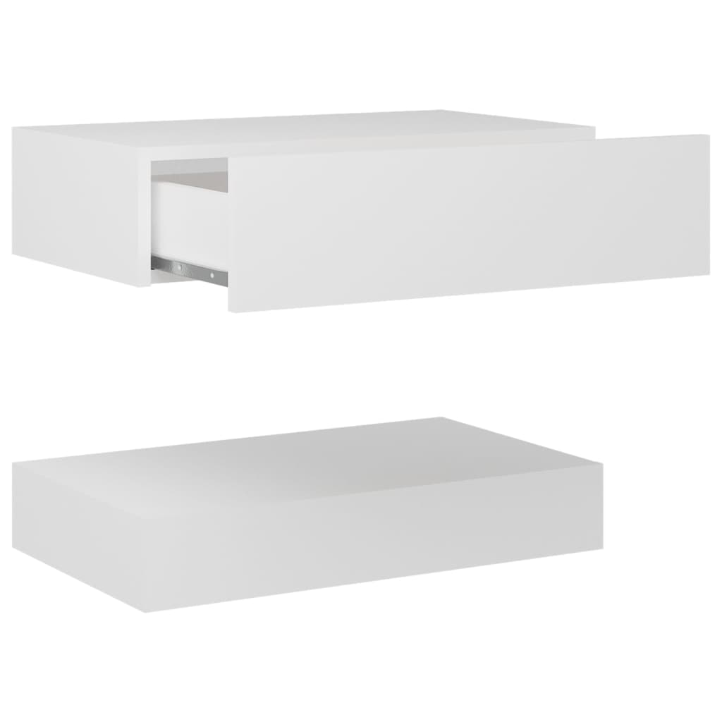 TV-taso LED-valoilla valkoinen 60x35 cm - Sisustajankoti.fi