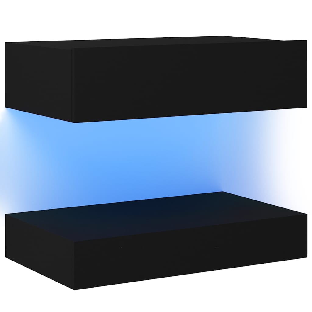 TV-taso LED-valoilla musta 60x35 cm - Sisustajankoti.fi