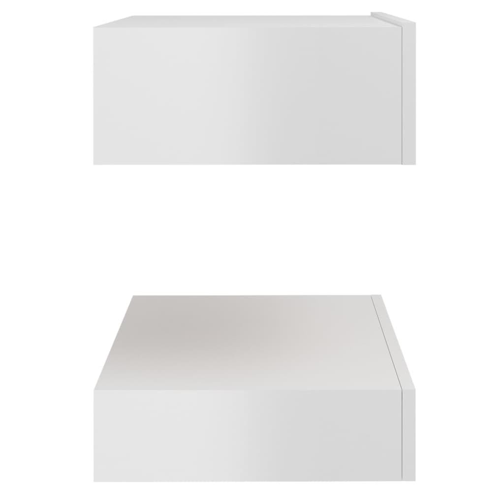 TV-taso LED-valoilla korkeakiilto valkoinen 60x35 cm - Sisustajankoti.fi