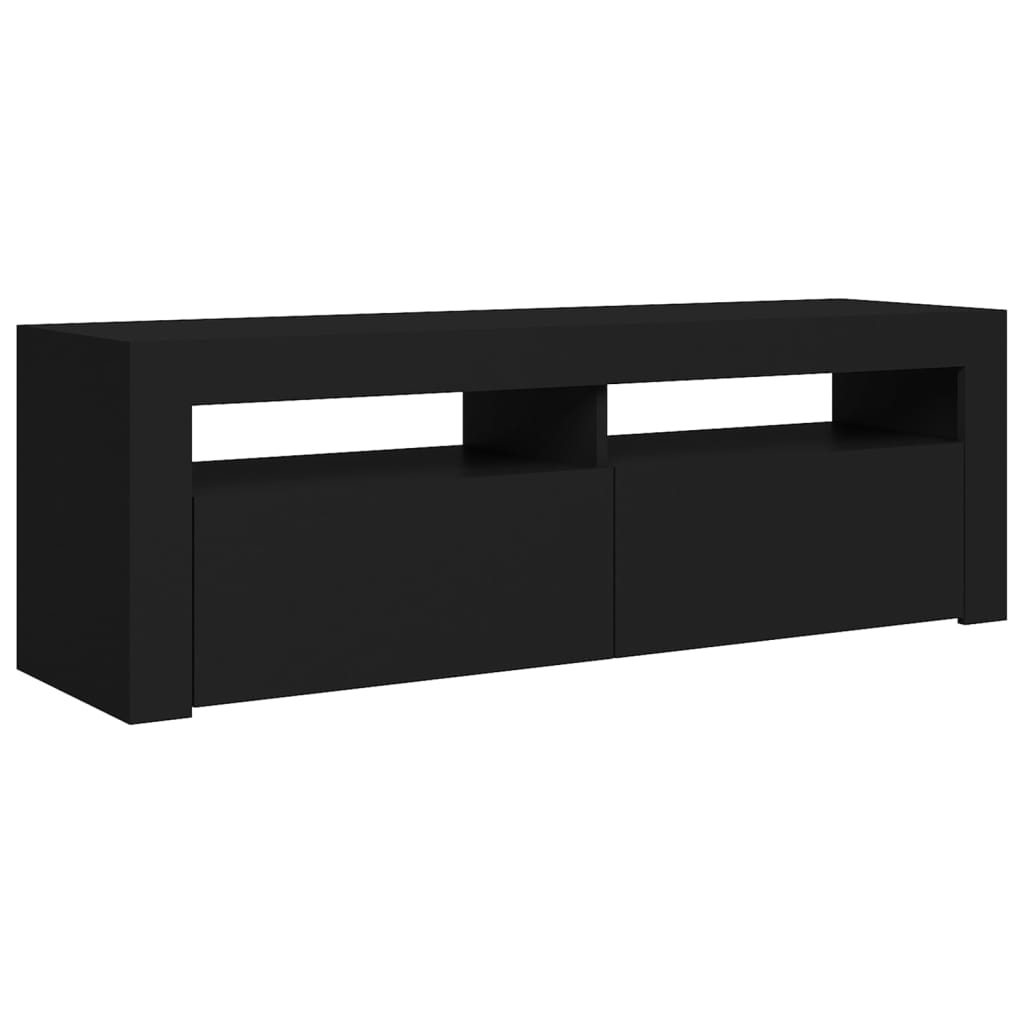TV-taso LED-valoilla musta 120x35x40 cm - Sisustajankoti.fi