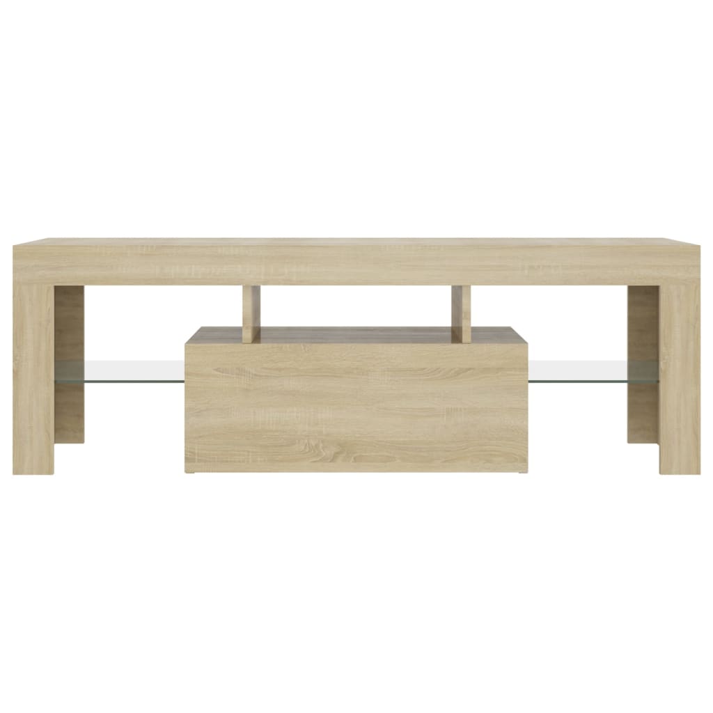 TV-taso LED-valoilla Sonoma-tammi 120x35x40 cm - Sisustajankoti.fi