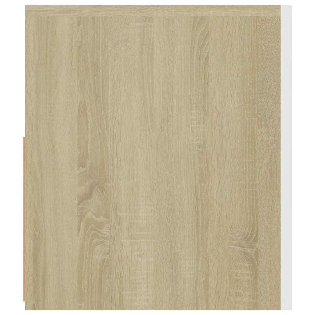 TV-taso LED-valoilla valkoinen ja Sonoma-tammi 120x35x40 cm - Sisustajankoti.fi