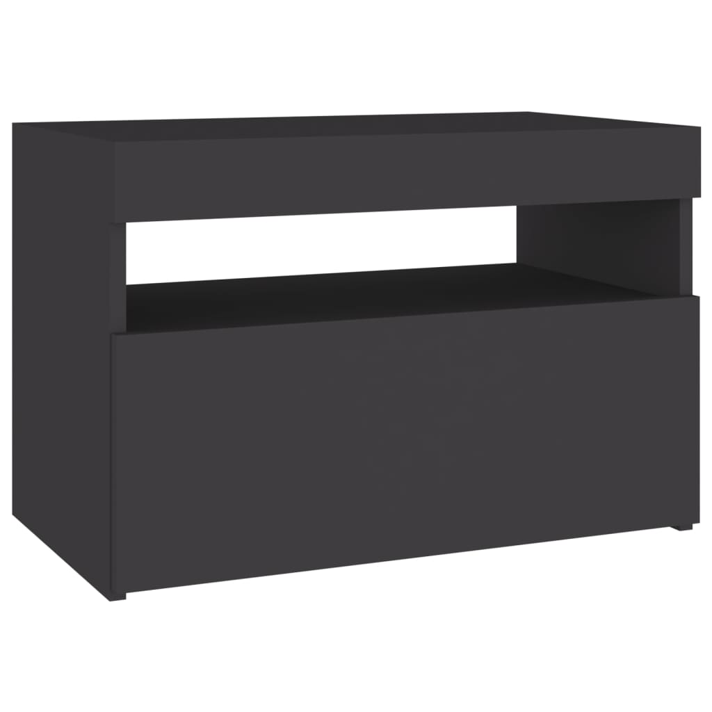 TV-taso LED-valoilla harmaa 60x35x40 cm - Sisustajankoti.fi