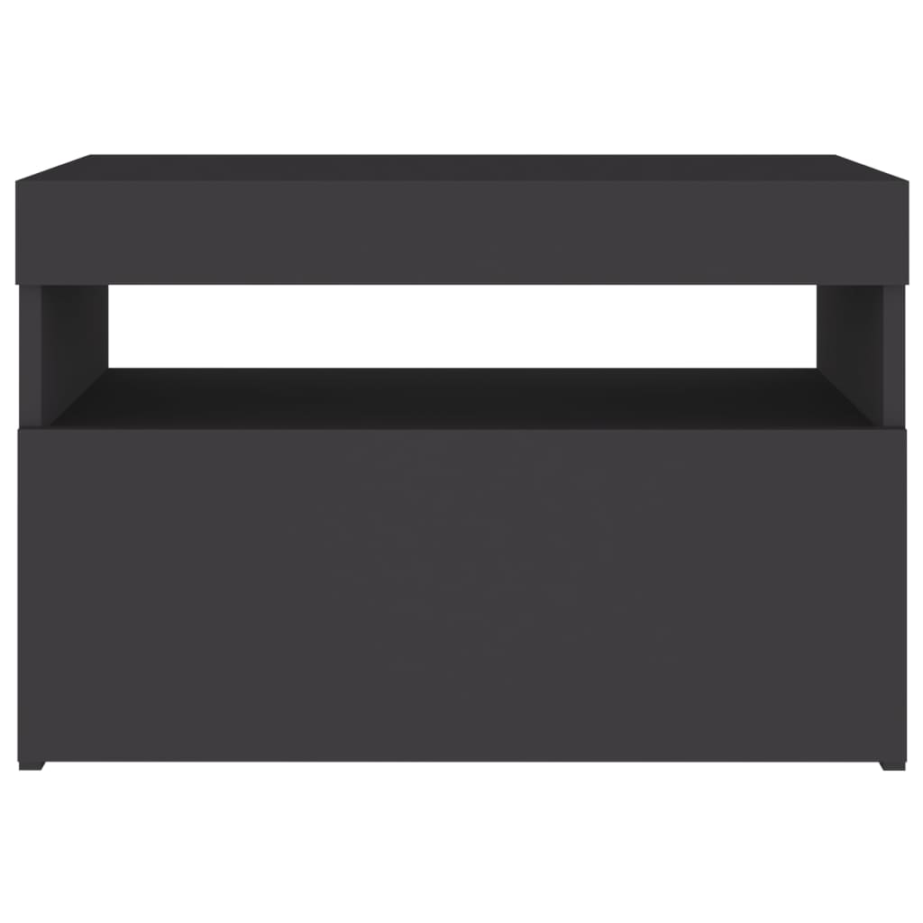 TV-taso LED-valoilla harmaa 60x35x40 cm - Sisustajankoti.fi
