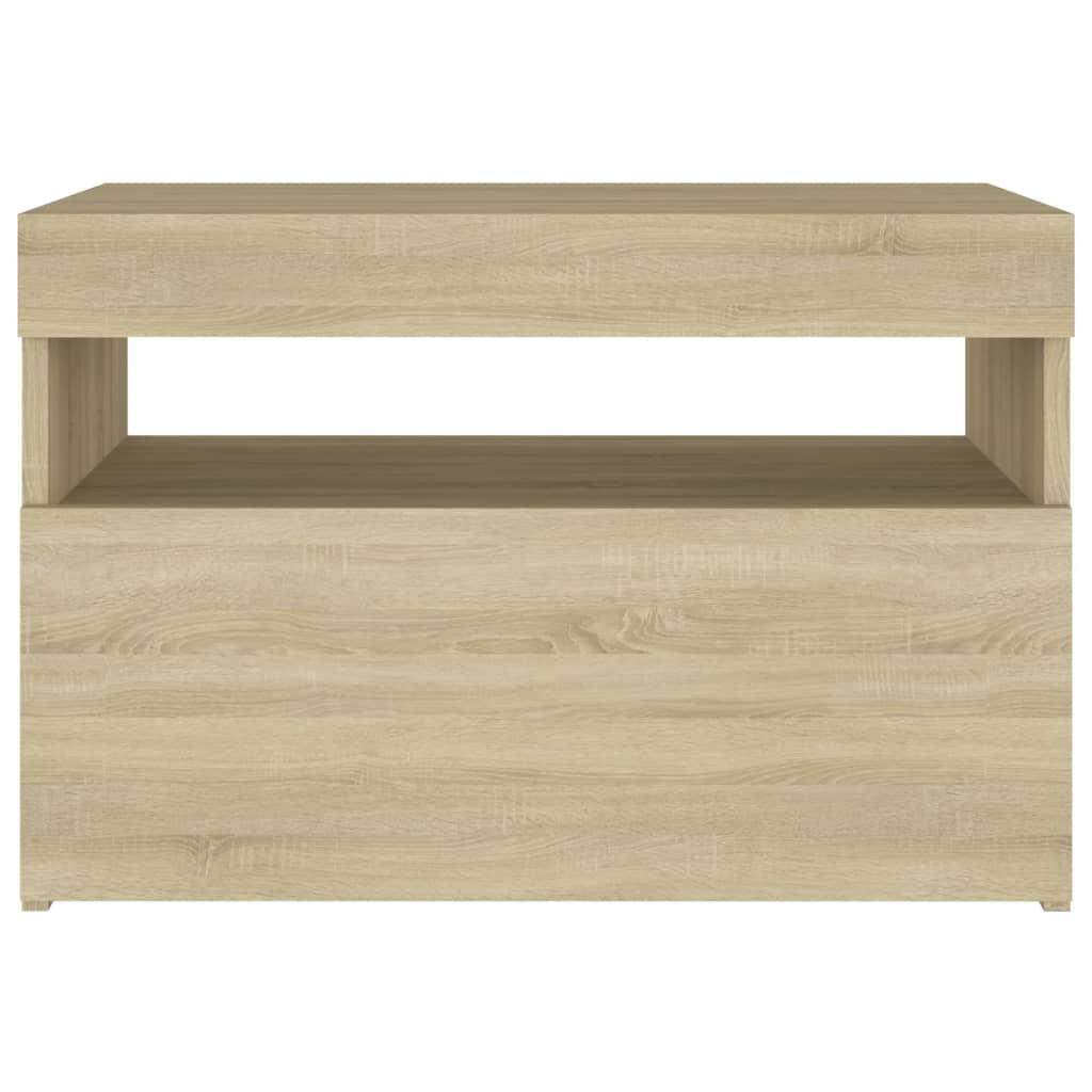 TV-taso LED-valoilla Sonoma-tammi 60x35x40 cm - Sisustajankoti.fi