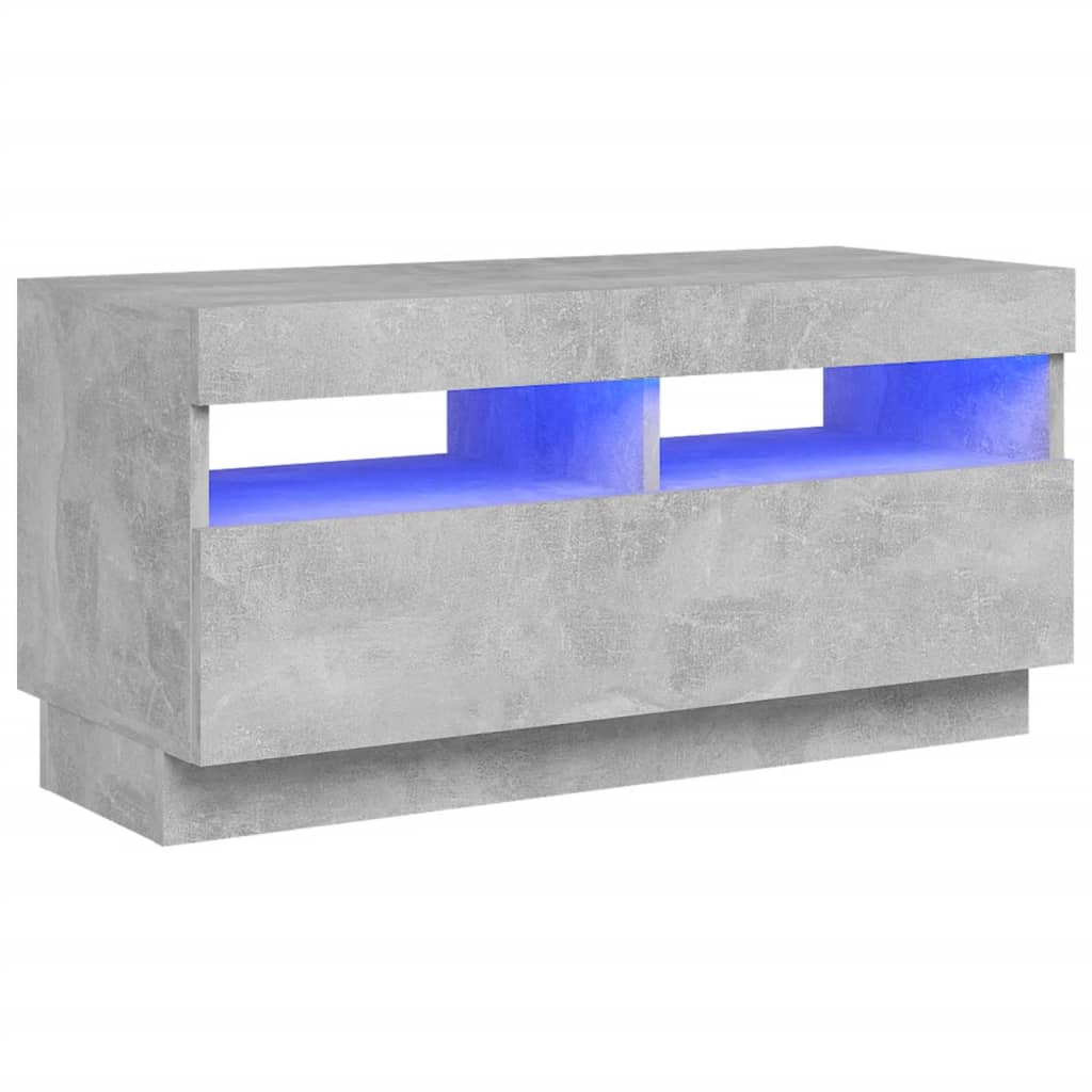 TV-taso LED-valoilla betoninharmaa 80x35x40 cm - Sisustajankoti.fi