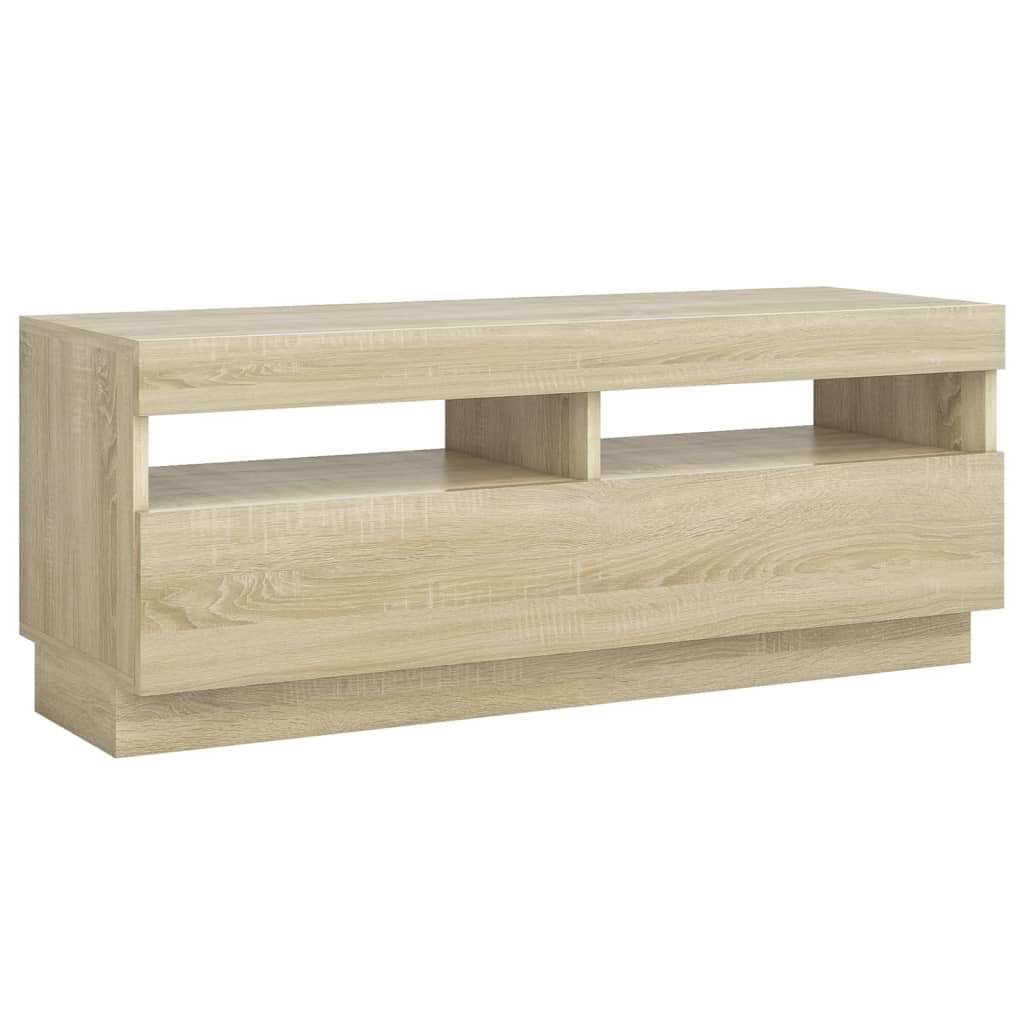 TV-taso LED-valoilla Sonoma-tammi 100x35x40 cm - Sisustajankoti.fi