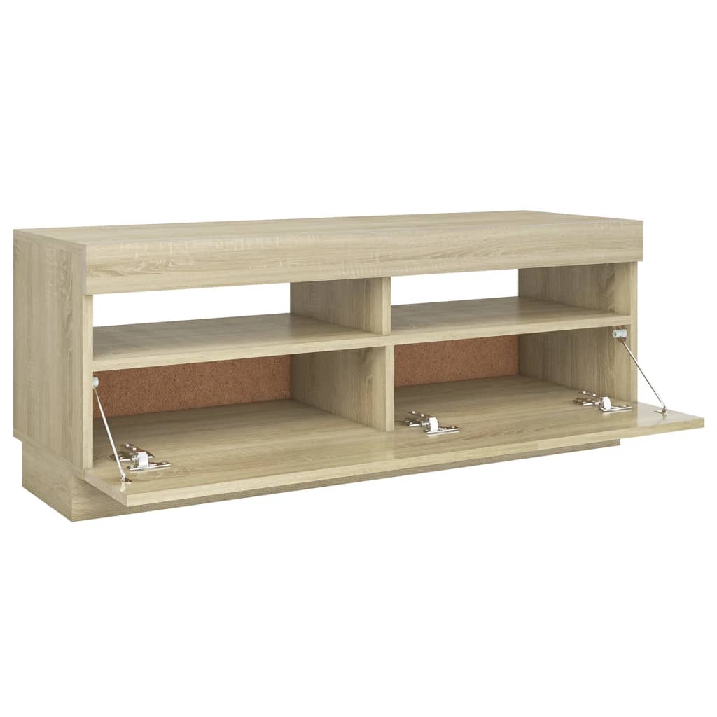 TV-taso LED-valoilla Sonoma-tammi 100x35x40 cm - Sisustajankoti.fi