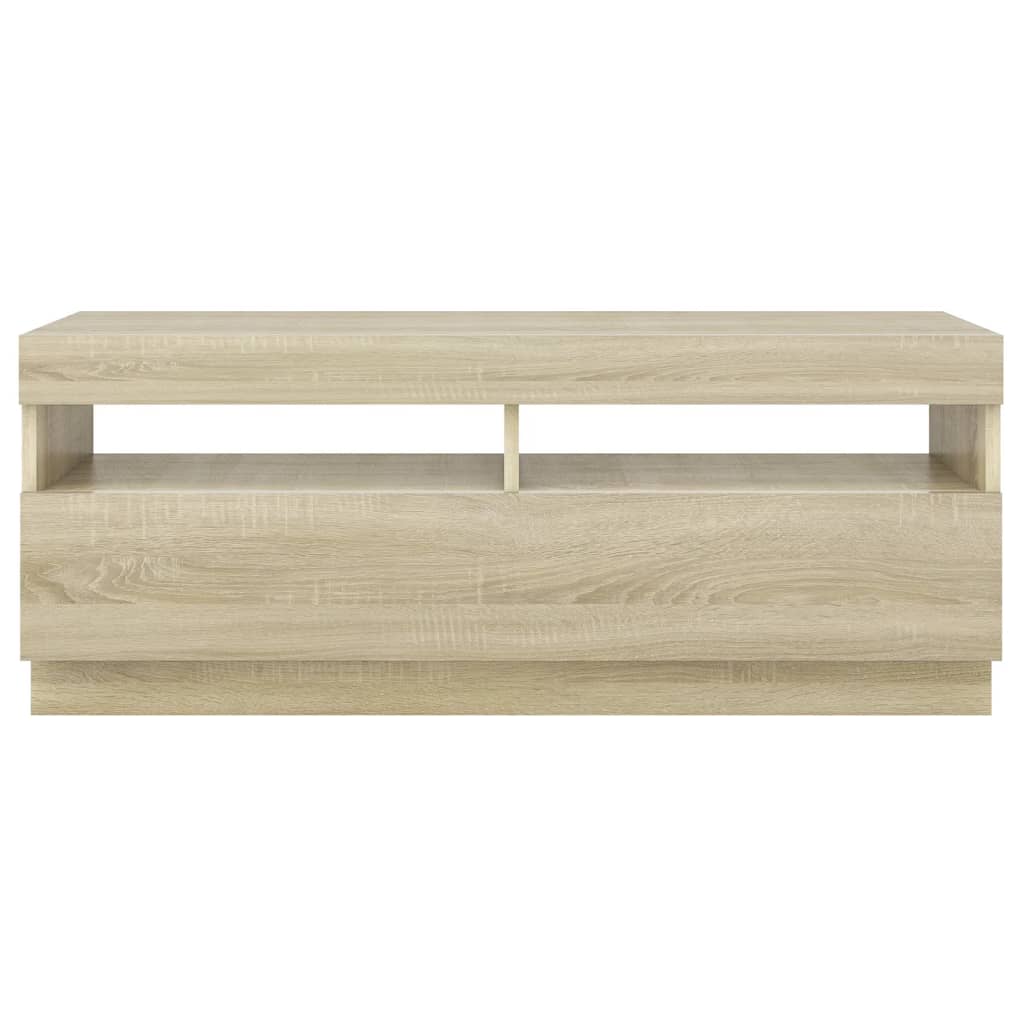 TV-taso LED-valoilla Sonoma-tammi 100x35x40 cm - Sisustajankoti.fi