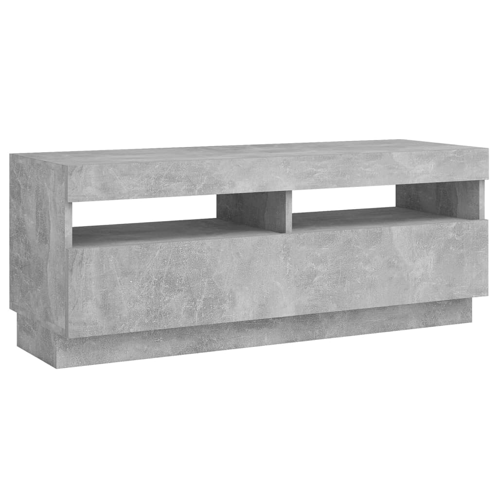 TV-taso LED-valoilla betoninharmaa 100x35x40 cm - Sisustajankoti.fi