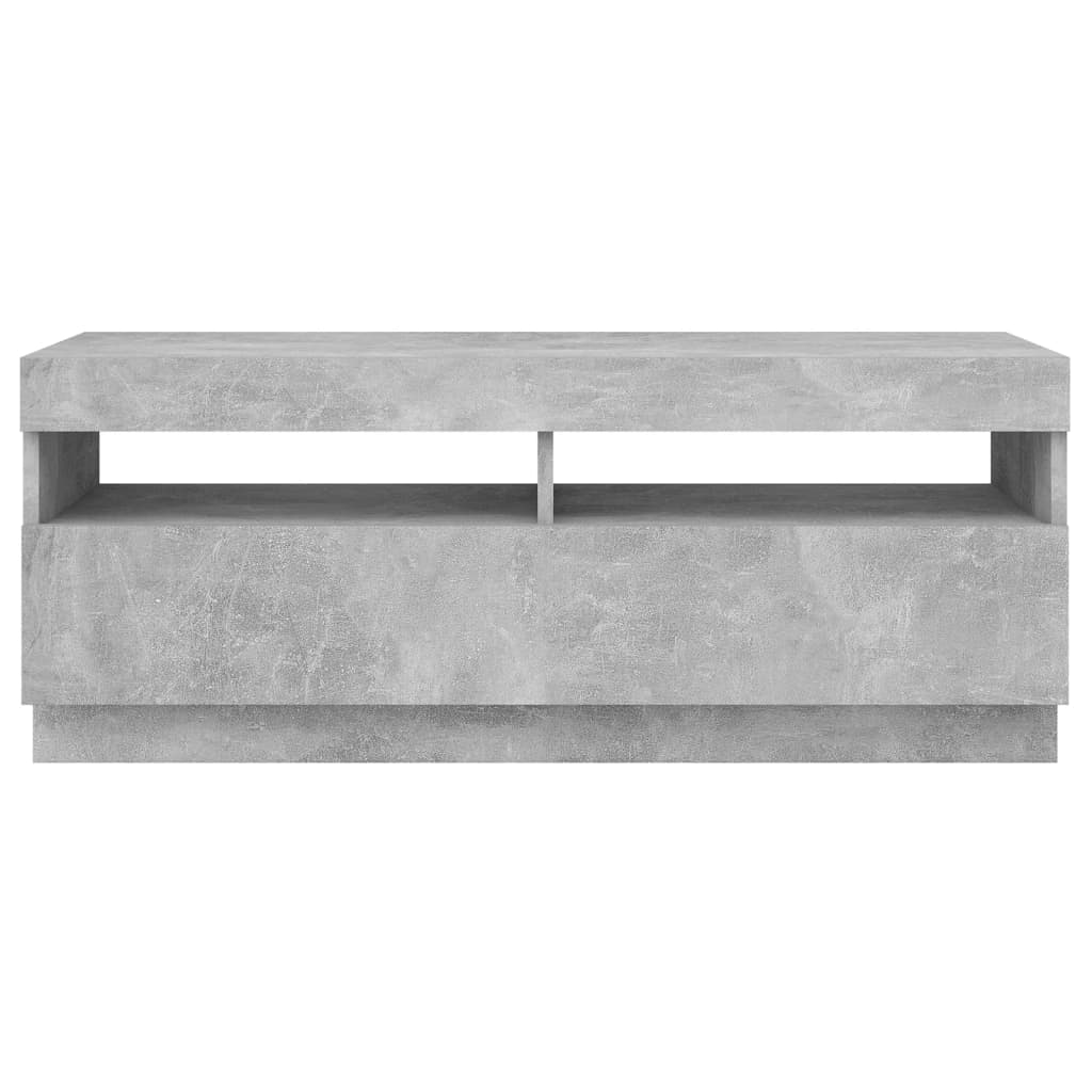 TV-taso LED-valoilla betoninharmaa 100x35x40 cm - Sisustajankoti.fi