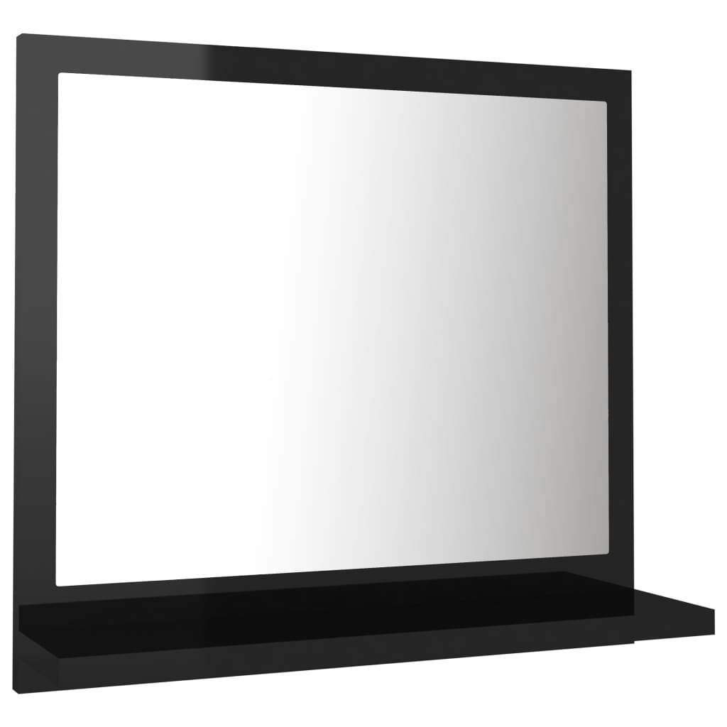 Kylpyhuonepeili korkeakiilto musta 40x10,5x37 cm - Sisustajankoti.fi