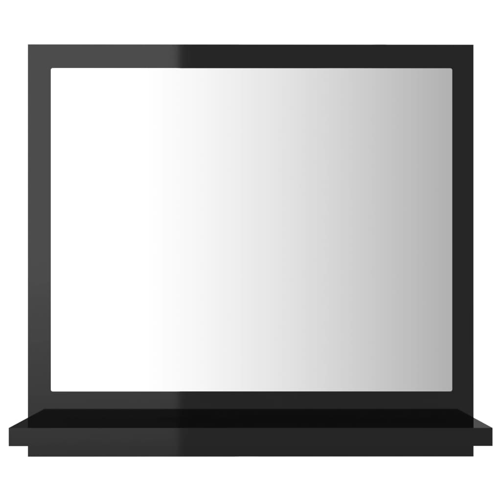 Kylpyhuonepeili korkeakiilto musta 40x10,5x37 cm - Sisustajankoti.fi