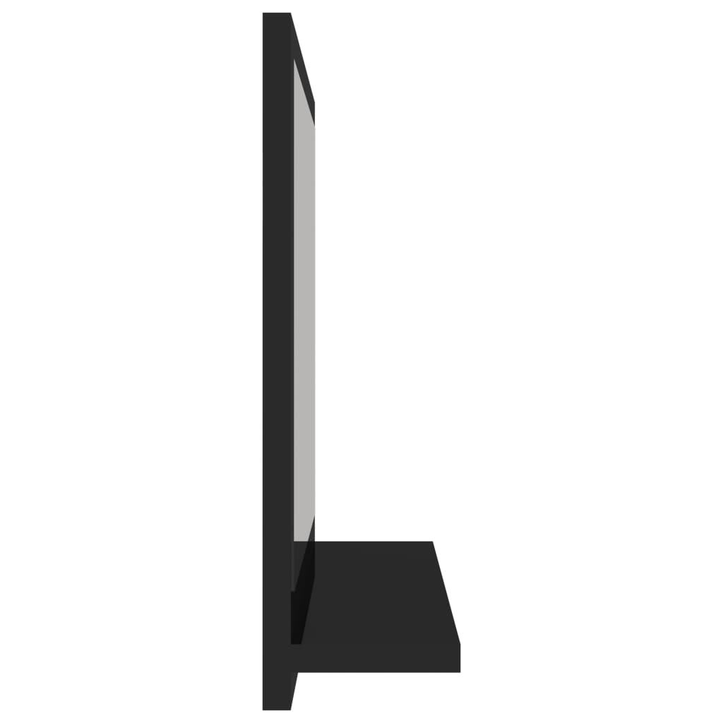 Kylpyhuonepeili korkeakiilto musta 40x10,5x37 cm - Sisustajankoti.fi