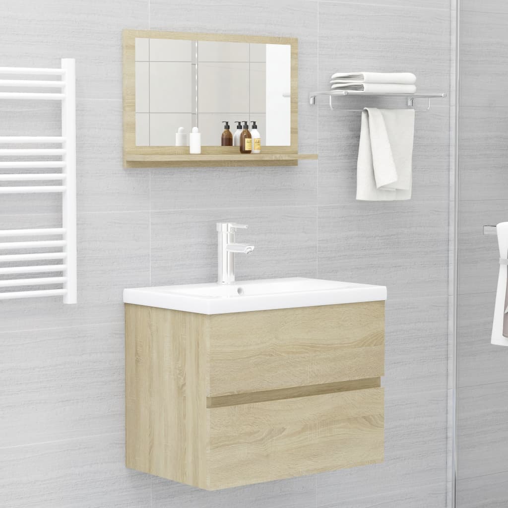 Kylpyhuonepeili Sonoma-tammi 60x10,5x37 cm - Sisustajankoti.fi