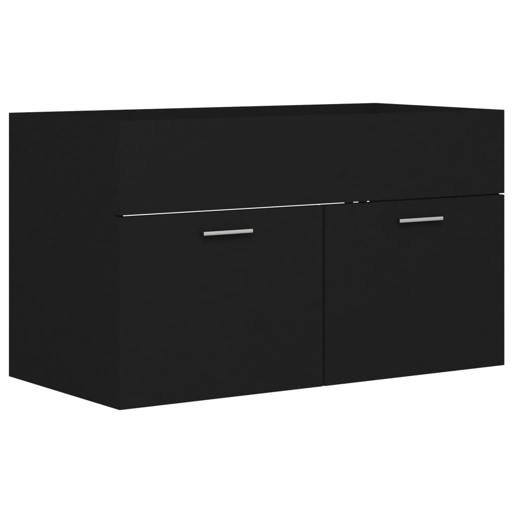 Allaskaappi musta 80x38,5x46 cm lastulevy - Sisustajankoti.fi