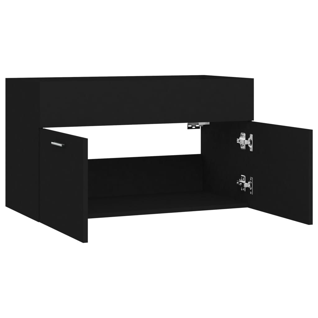 Allaskaappi musta 80x38,5x46 cm lastulevy - Sisustajankoti.fi