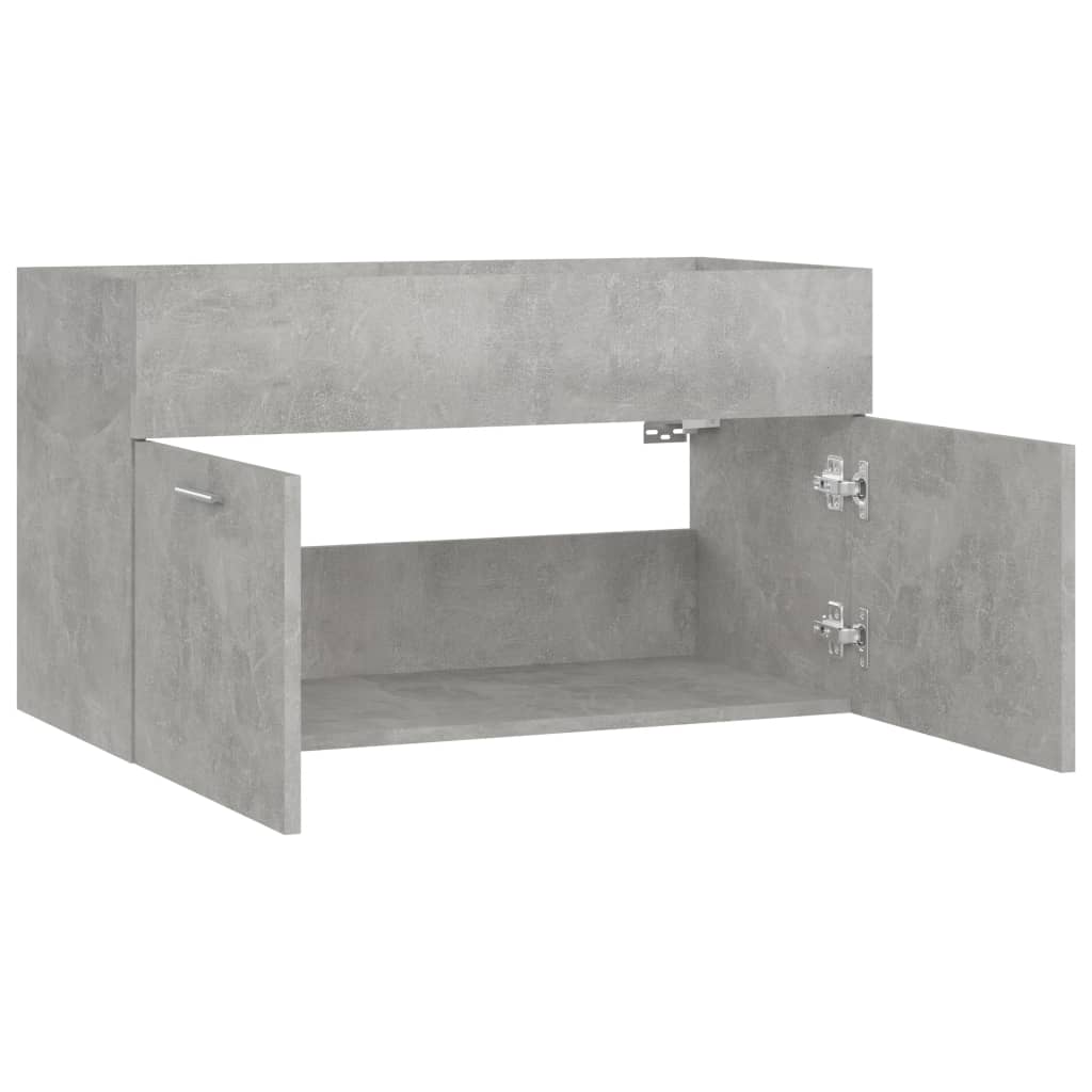 Allaskaappi korkeakiilto betoninharmaa 80x38,5x46 cm lastulevy - Sisustajankoti.fi