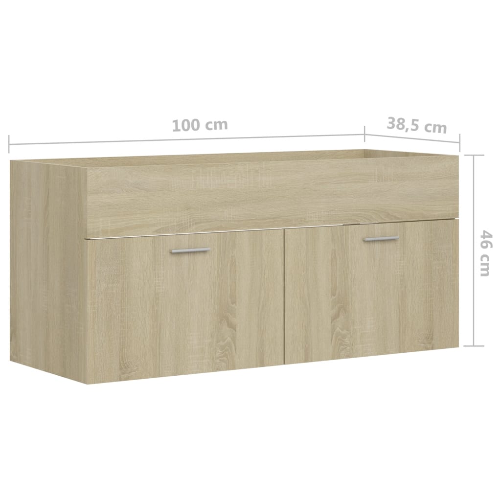 Allaskaappi Sonoma-tammi 100x38,5x46 cm lastulevy - Sisustajankoti.fi