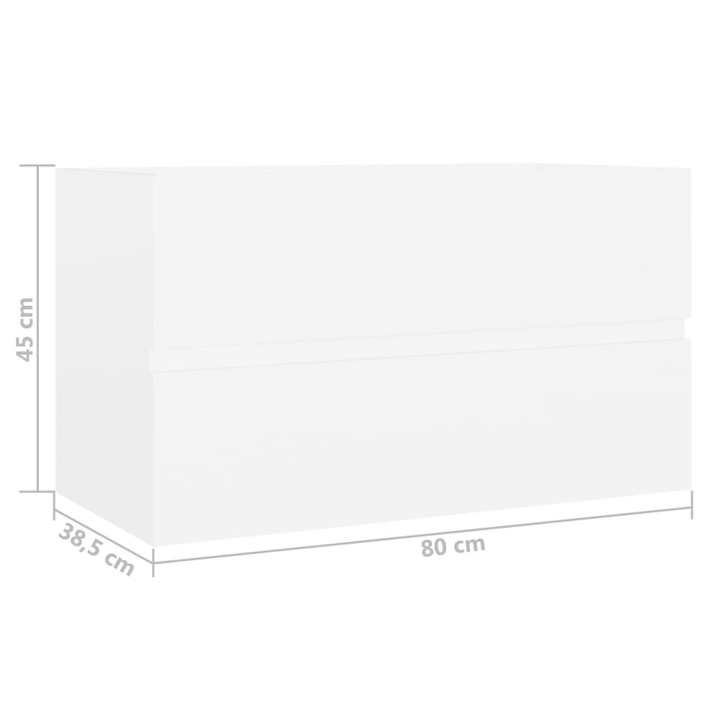 Allaskaappi valkoinen 80x38,5x45 cm - Sisustajankoti.fi