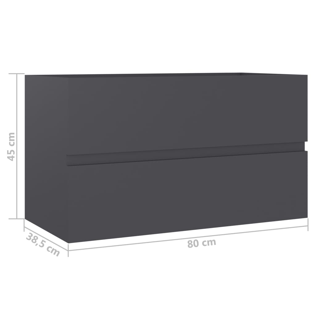 Allaskaappi harmaa 80x38,5x45 cm - Sisustajankoti.fi