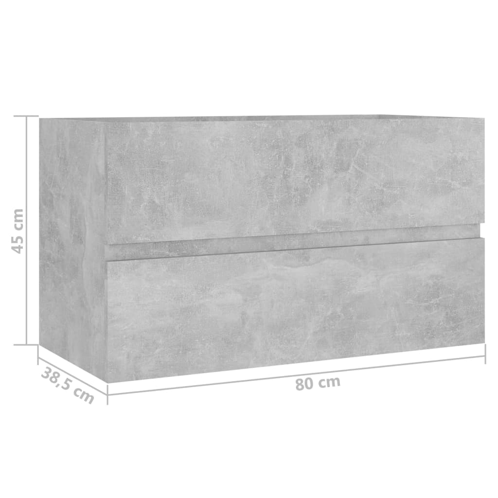 Allaskaappi betoninharmaa 80x38,5x45 cm - Sisustajankoti.fi