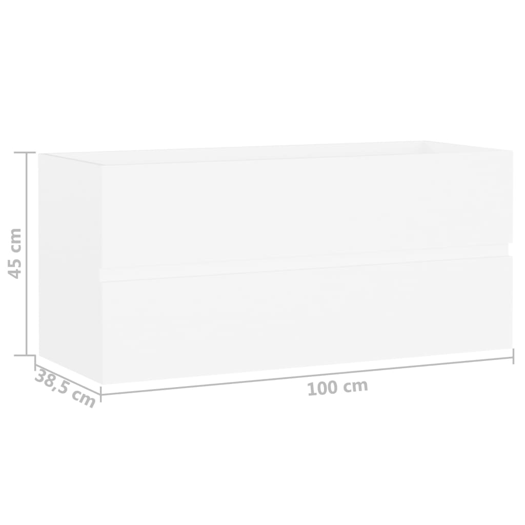 Allaskaappi valkoinen 100x38,5x45 cm - Sisustajankoti.fi