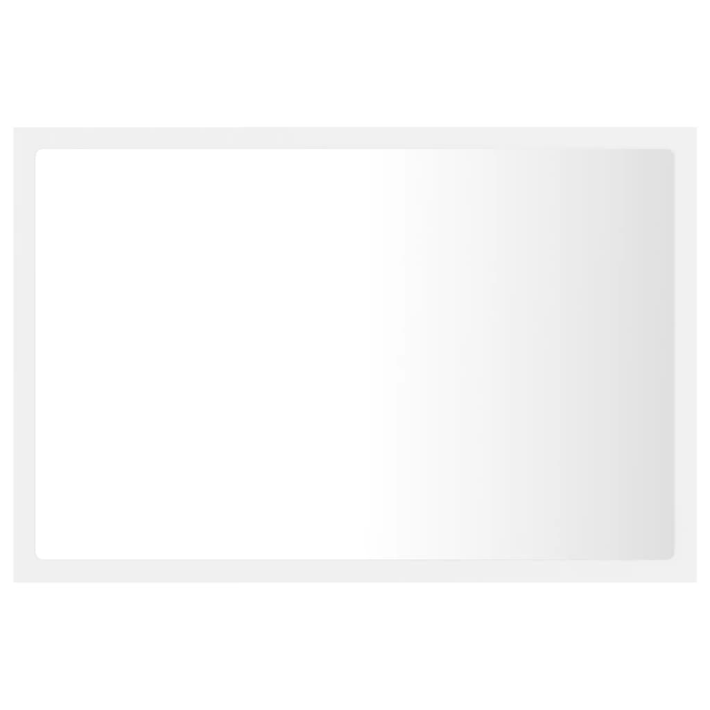 LED-kylpyhuonepeili valkoinen 60x8,5x37 cm lastulevy - Sisustajankoti.fi