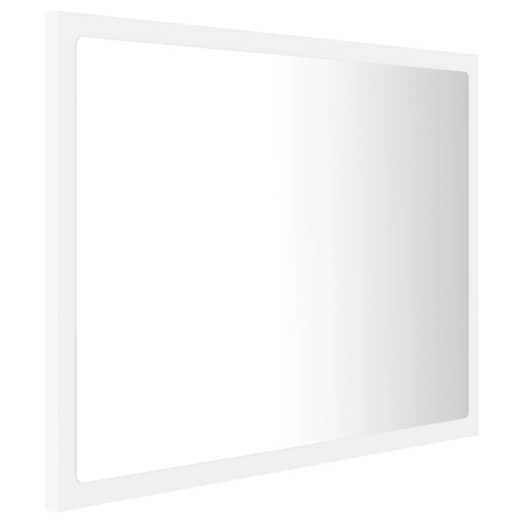 LED-kylpyhuonepeili valkoinen 60x8,5x37 cm lastulevy - Sisustajankoti.fi