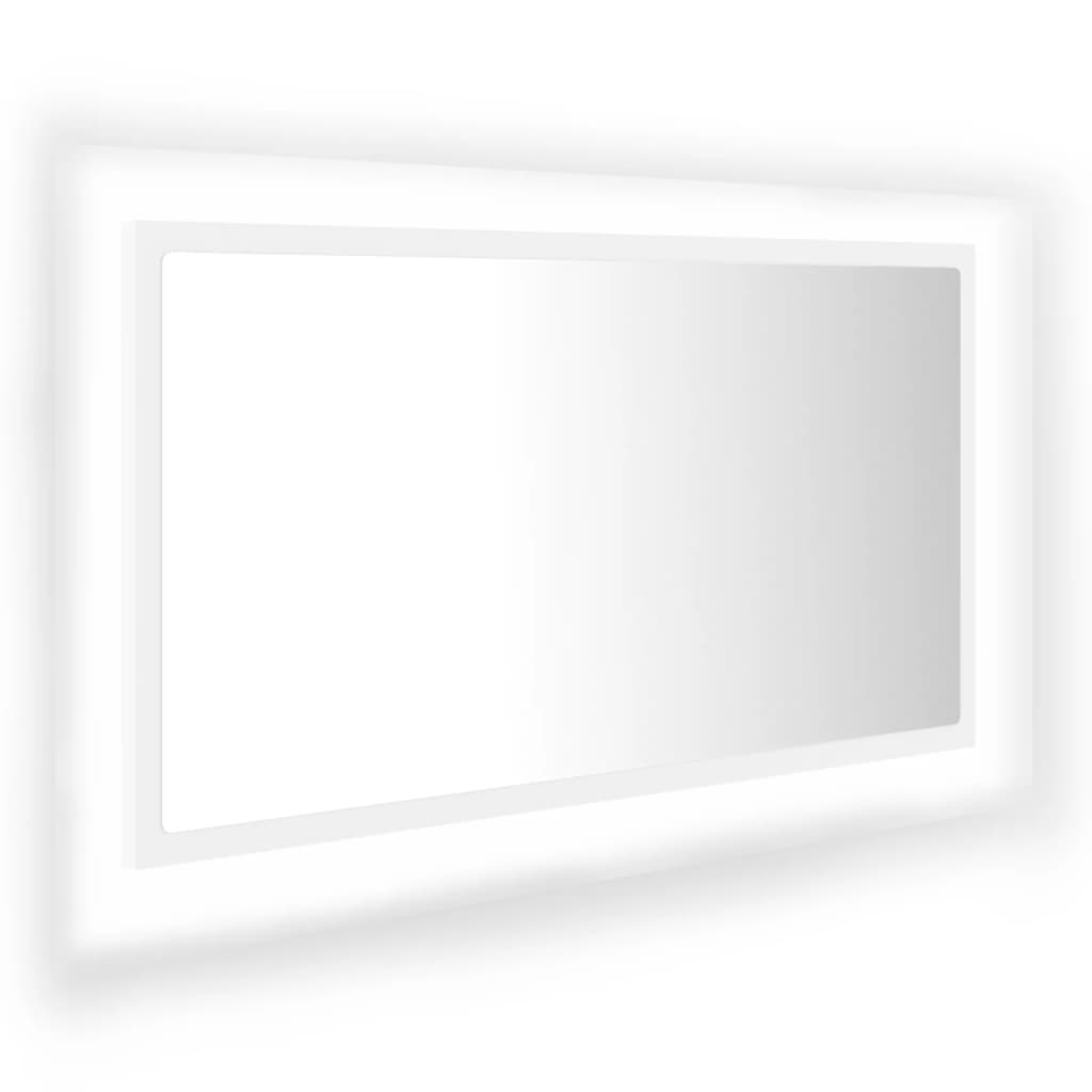 LED-kylpyhuonepeili valkoinen 80x8,5x37 cm lastulevy - Sisustajankoti.fi