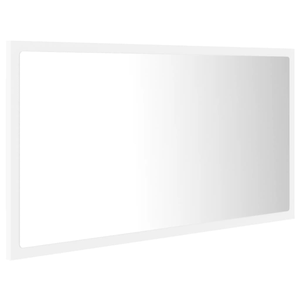 LED-kylpyhuonepeili valkoinen 80x8,5x37 cm lastulevy - Sisustajankoti.fi