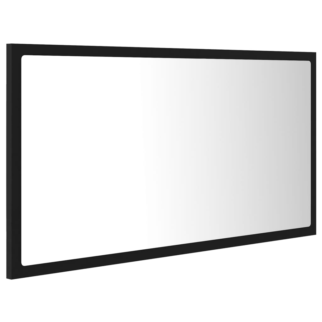 LED-kylpyhuonepeili musta 80x8,5x37 cm lastulevy - Sisustajankoti.fi