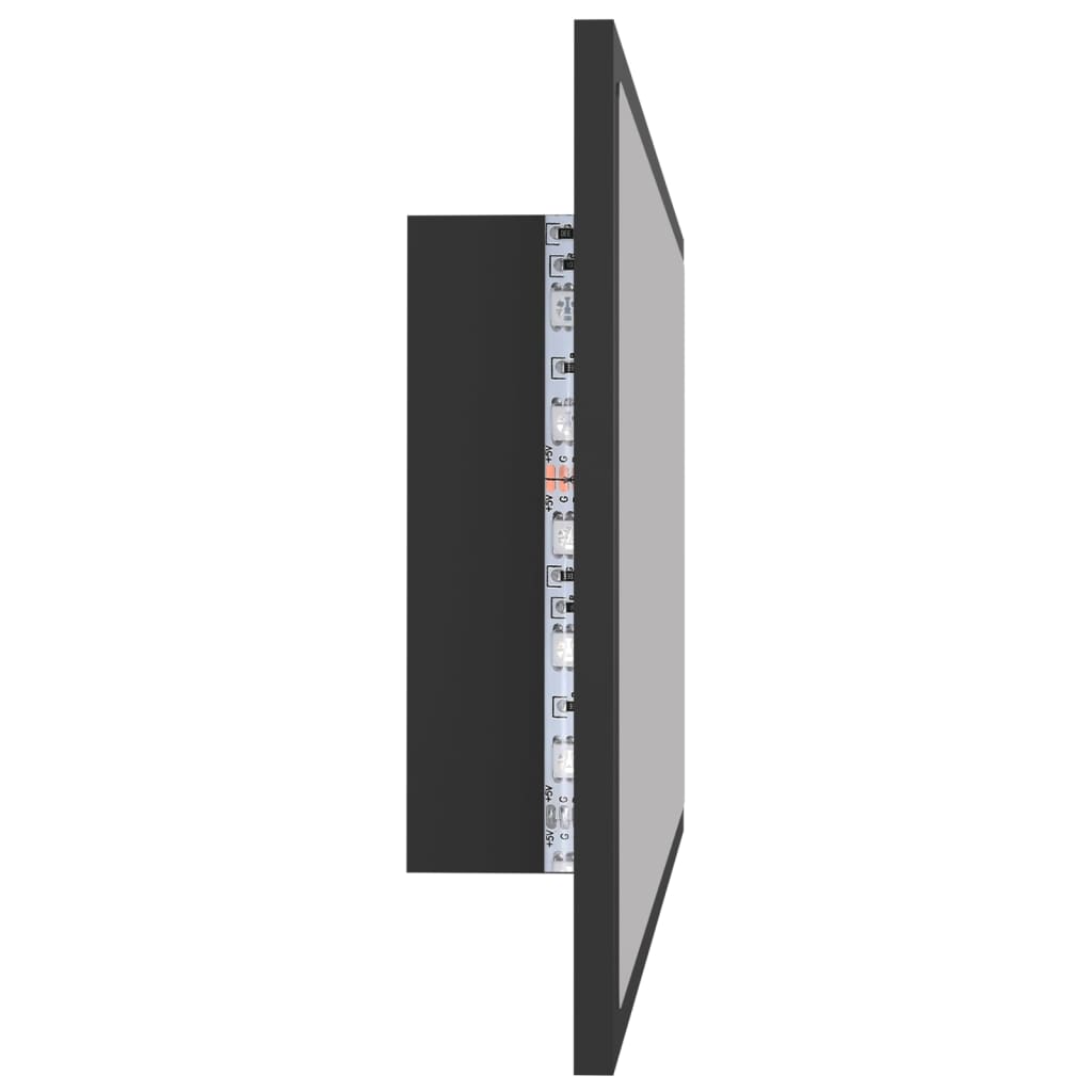 LED-kylpyhuonepeili harmaa 80x8,5x37 cm lastulevy - Sisustajankoti.fi