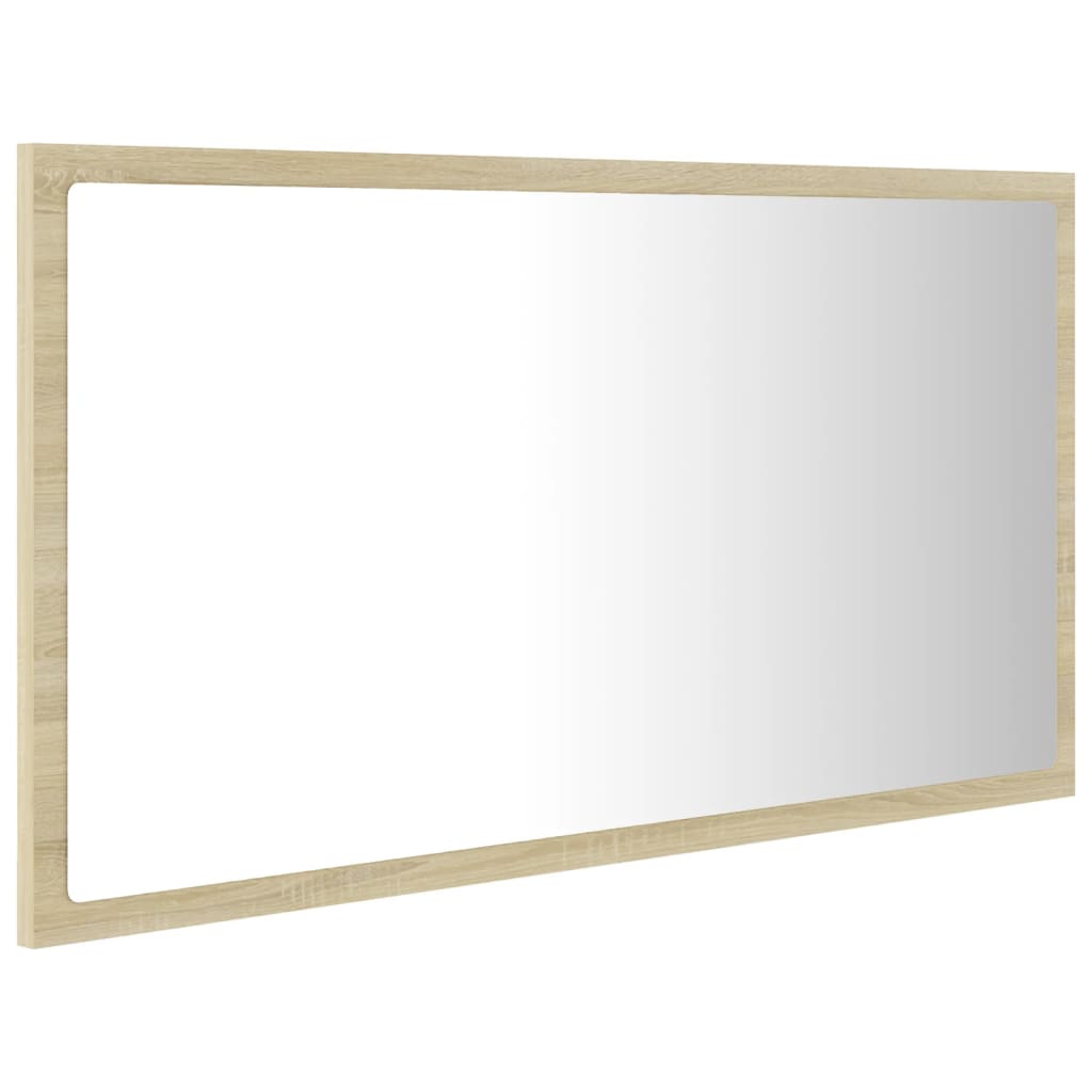 LED-kylpyhuonepeili Sonoma-tammi 80x8,5x37 cm lastulevy - Sisustajankoti.fi