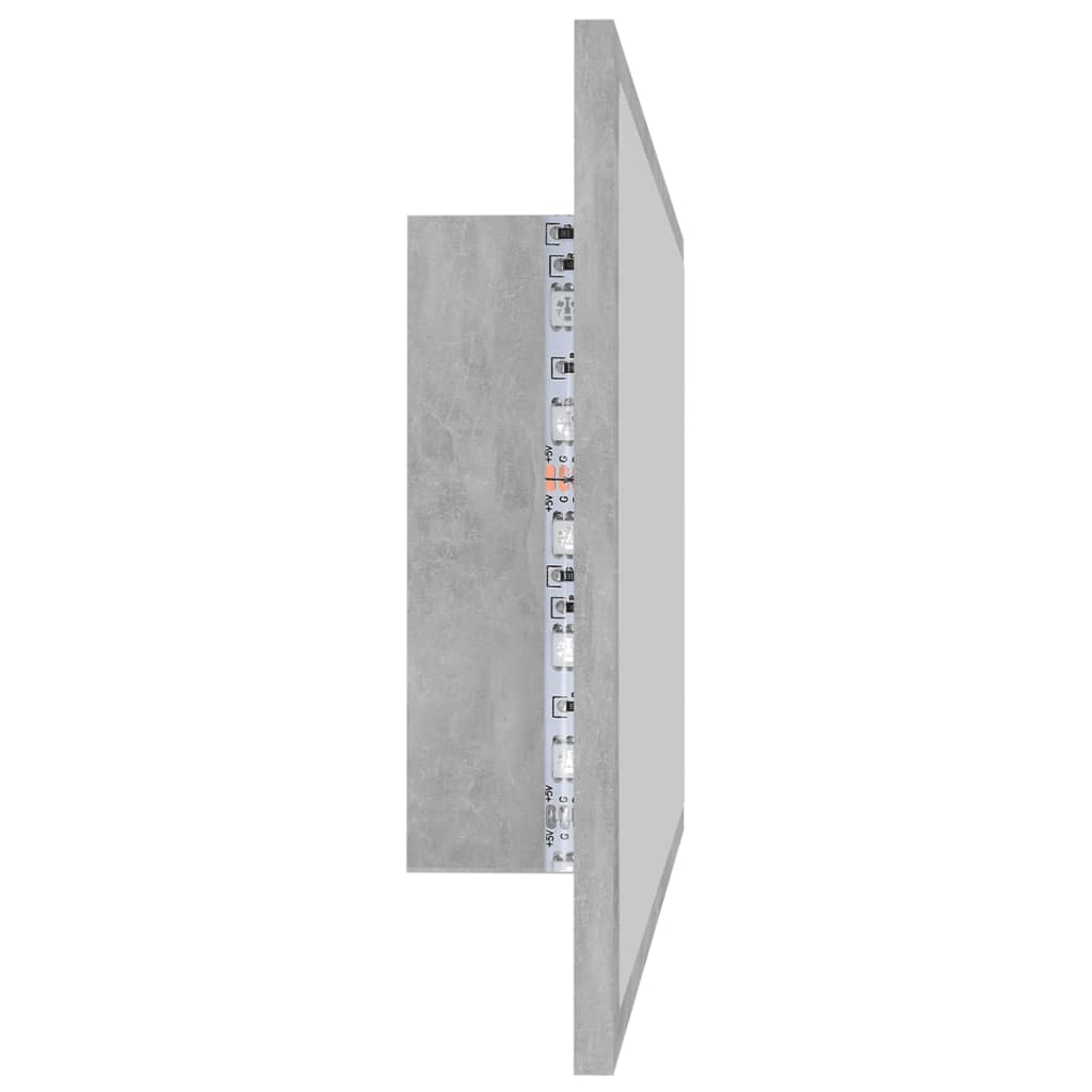 LED-kylpyhuonepeili betoninharmaa 80x8,5x37 cm lastulevy - Sisustajankoti.fi